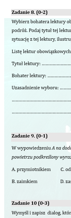 PRÓBNY EGZAMIN JUŻ DLA SZOSTOKLASISTY- HOBBIT.