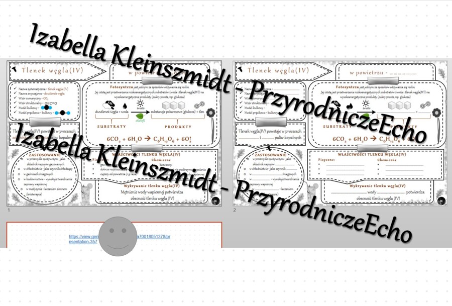 Minizestaw na temat „Tlenek węgla(IV)” – sketchnotka + karta pracy w power point + gratisowy link do prezentacji multimedialnej niekomercyjnej wykonanej w genial.ly do indywidualnego pobrania i użycia do celów niekomercyjnych. Chemia 7, „Gazy i tlenki”