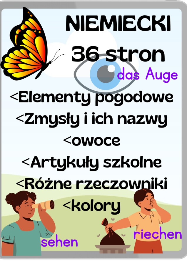 Niemiecki 36 kart pracy.