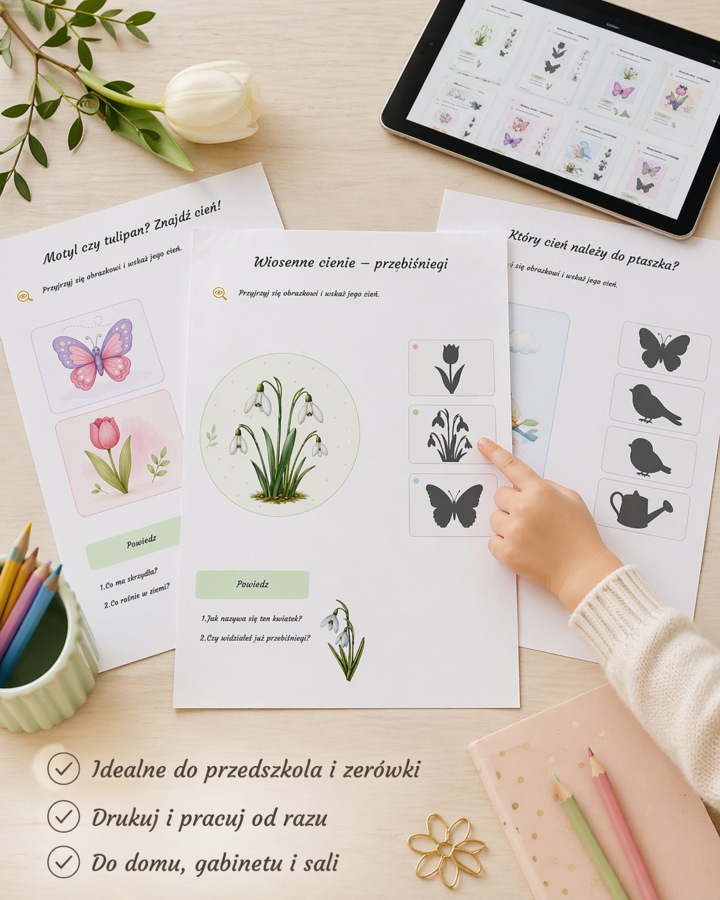 Wiosenne cienie - dopasuj obrazek