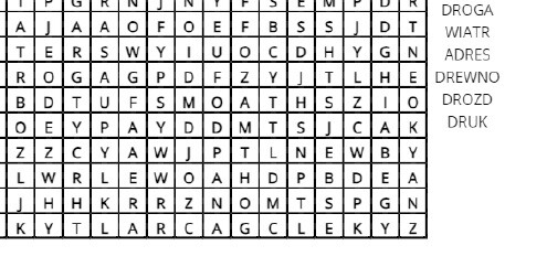 Krzyżówki grupy spółgłoskowe r PAKA