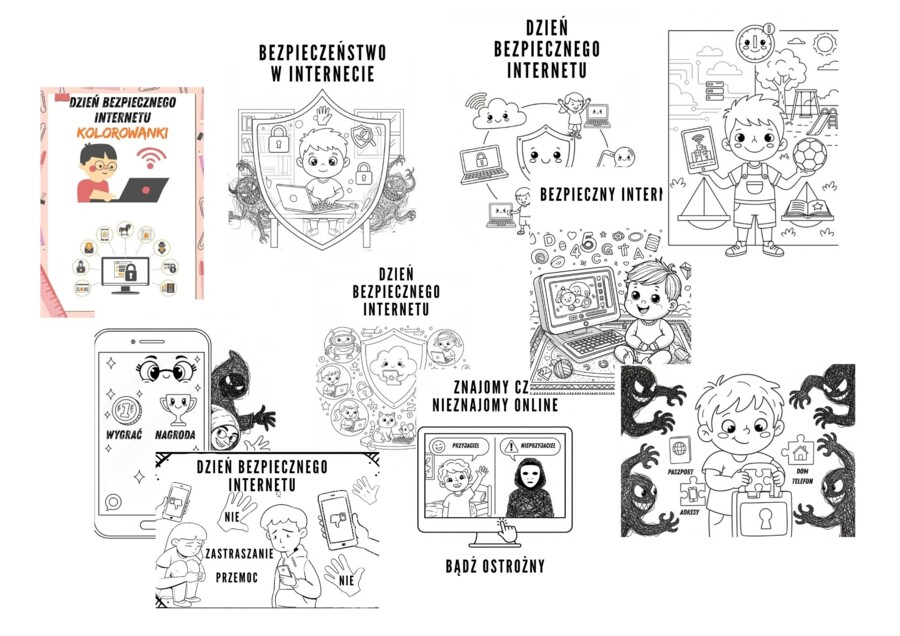 DZIEŃ BEZPIECZNEGO INTERNETU - KOLOROWANKI