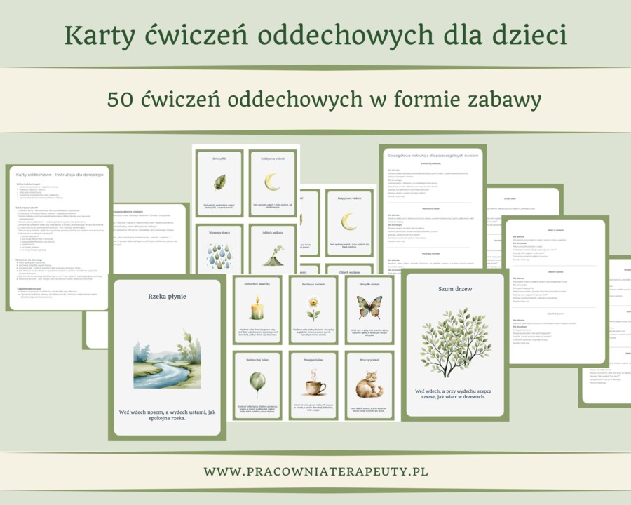 Karty ćwiczeń oddechowych dla dzieci – 50 ćwiczeń w formie zabawy