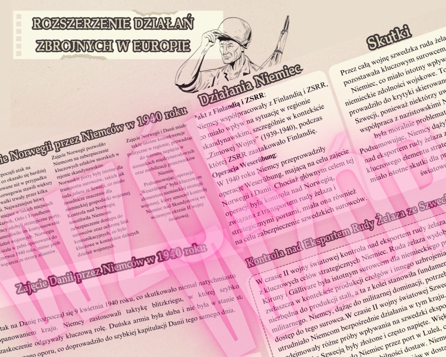 Rozszerzenie działań zbrojnych w Europie ( Prezentacja historia) - 26 slajdów