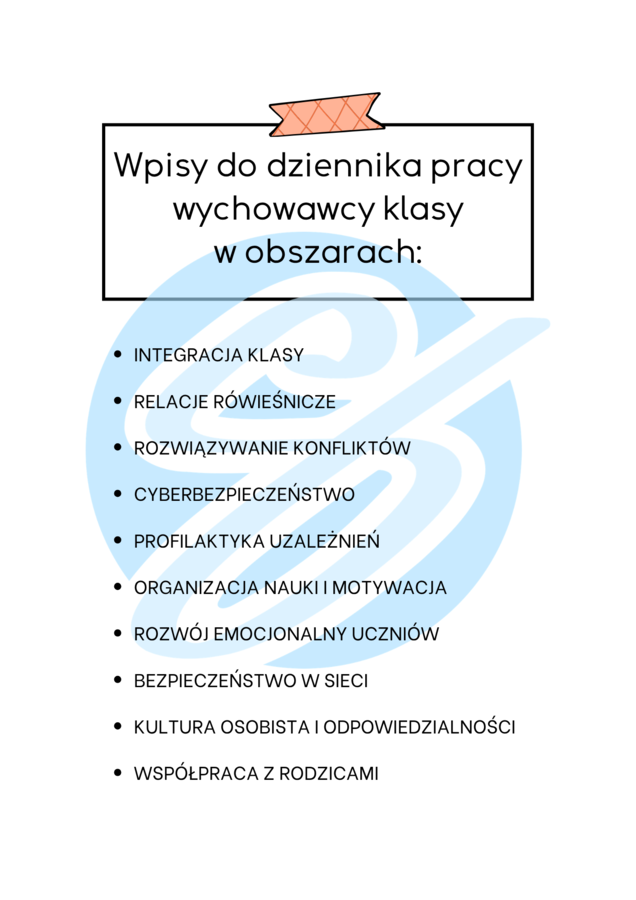 Wychowawca klasy 4–8 – przykładowe wpisy do dziennika | szkoła podstawowa | ponad 150 wpisów