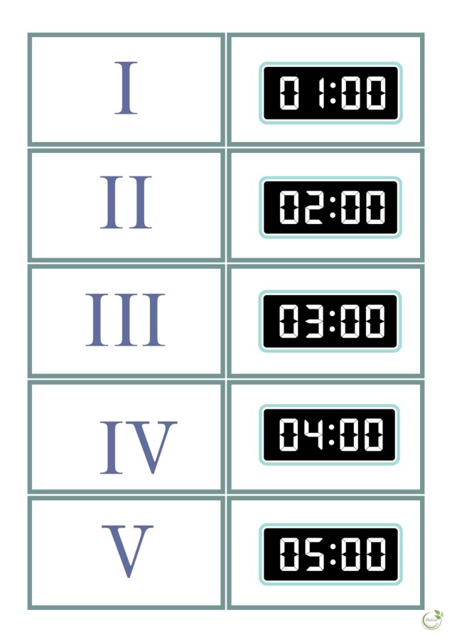 Memory - różne sposoby przedstawiania liczb 1-10