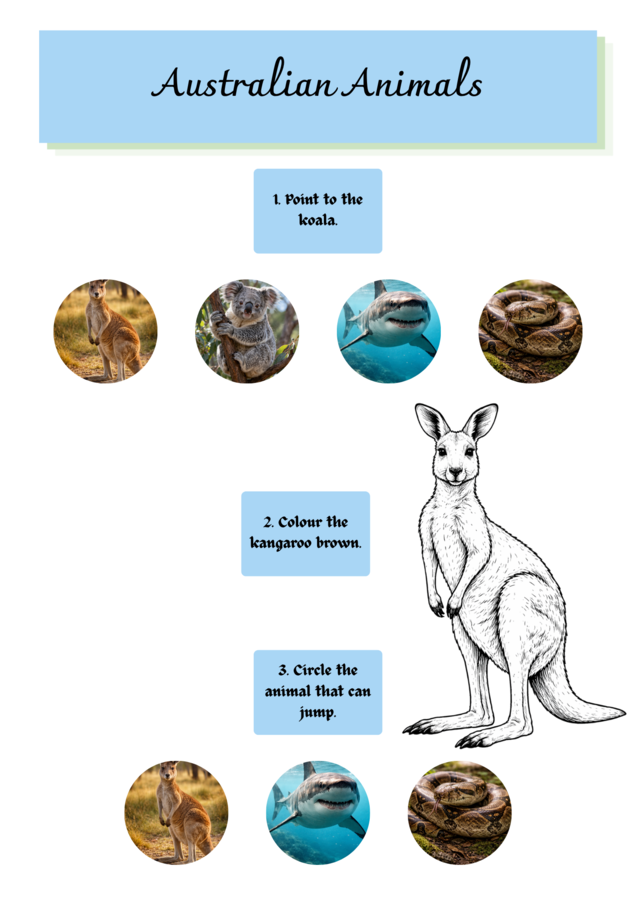 Australian animals. My trip to Australia [ANGIELSKI DLA KLAS 1-3]