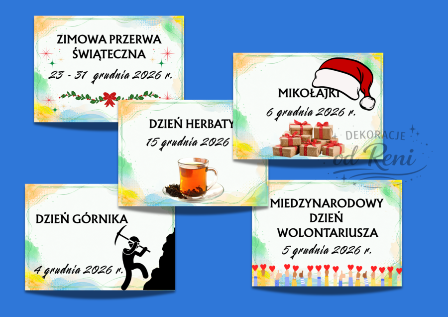 Kalendarz świąt, dni nietypowych i ważnych dat w roku szkolnym 2026/2027  wersja 1