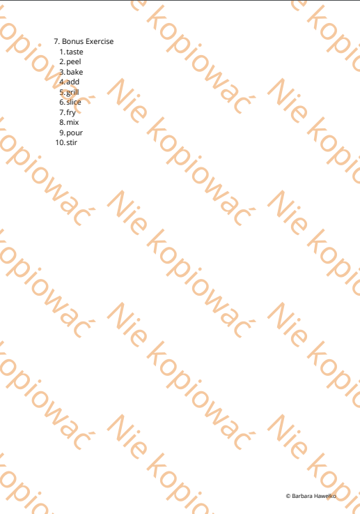 Karta Pracy Czytanka Healthy Eating Challenge A2+/B1