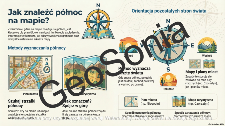 Jak się orientować w terenie przyroda klasa 4 sketchnotka