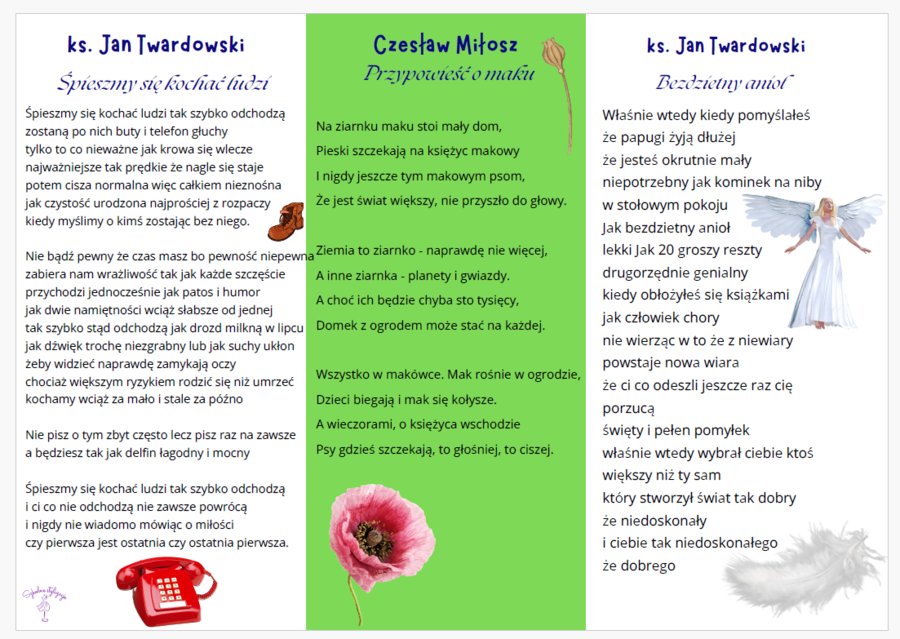 Wiersze do recytacji - klasy 4, 5, 6, 7, 8