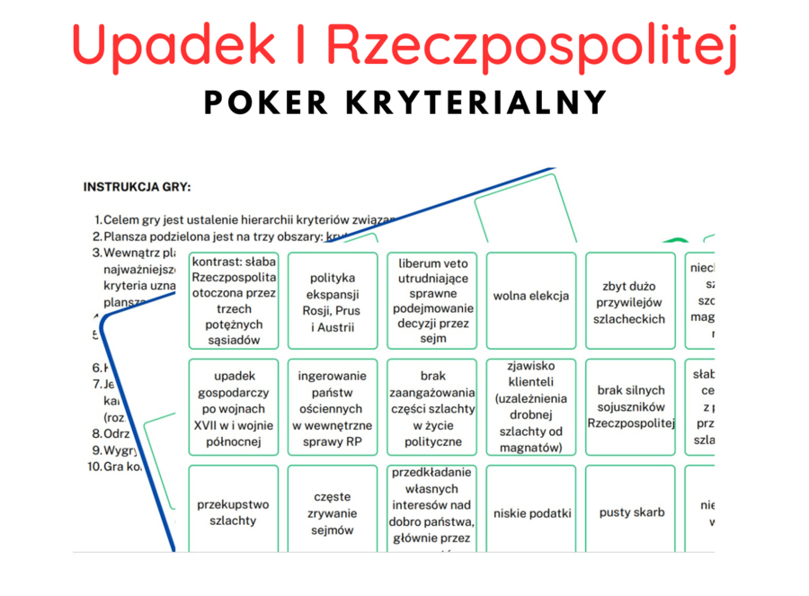 Upadek I RP - poker kryterialny