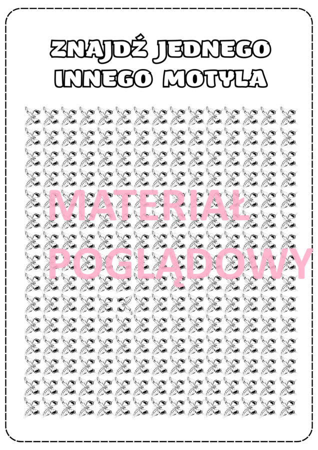 Ćwiczenia na koncentrację. Znajdź dwie.... Dzień Kropki