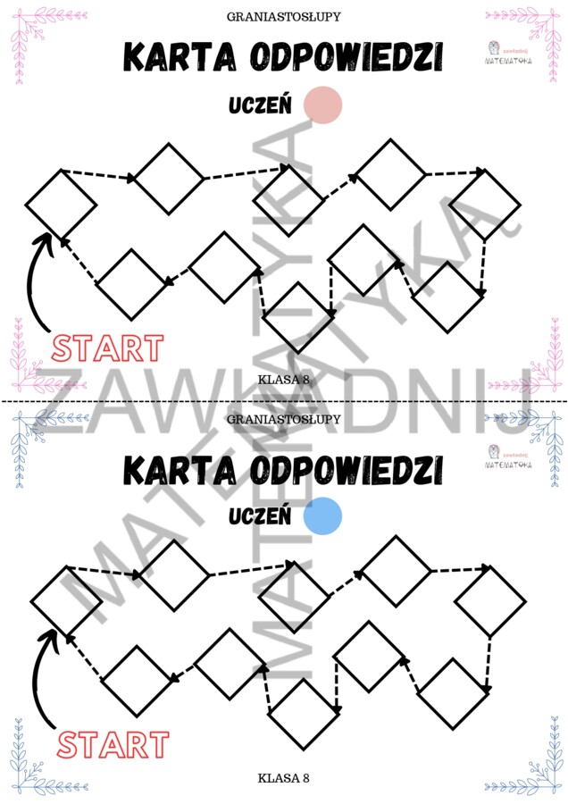 Stacje zadaniowe – graniastosłupy