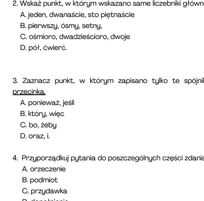 Kartkówka E8 - motywy literackie, interpunkcja, gramatyka
