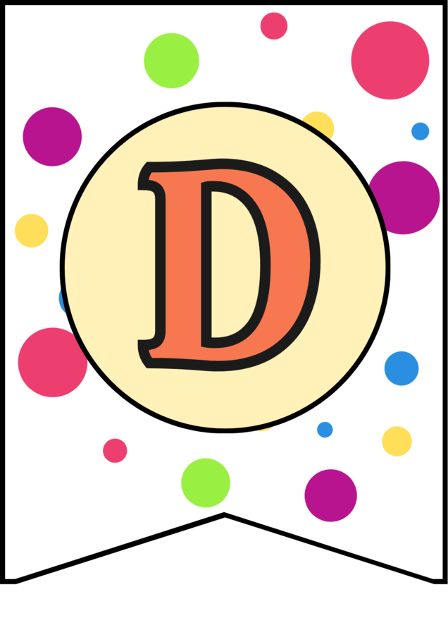 DZIEŃ KROPKI – girlanda – napis – gazetka – szkoła – wersja 3