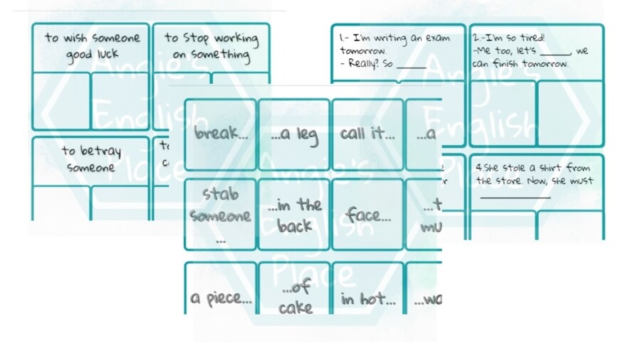 Idioms - matching - Idiomy - dopasowywanie