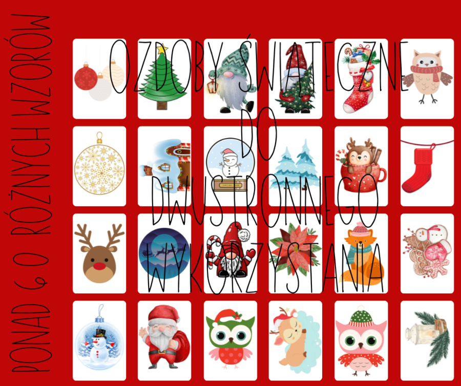 Dekoracje i ozdoby świąteczne - ponad 60 wzorów!