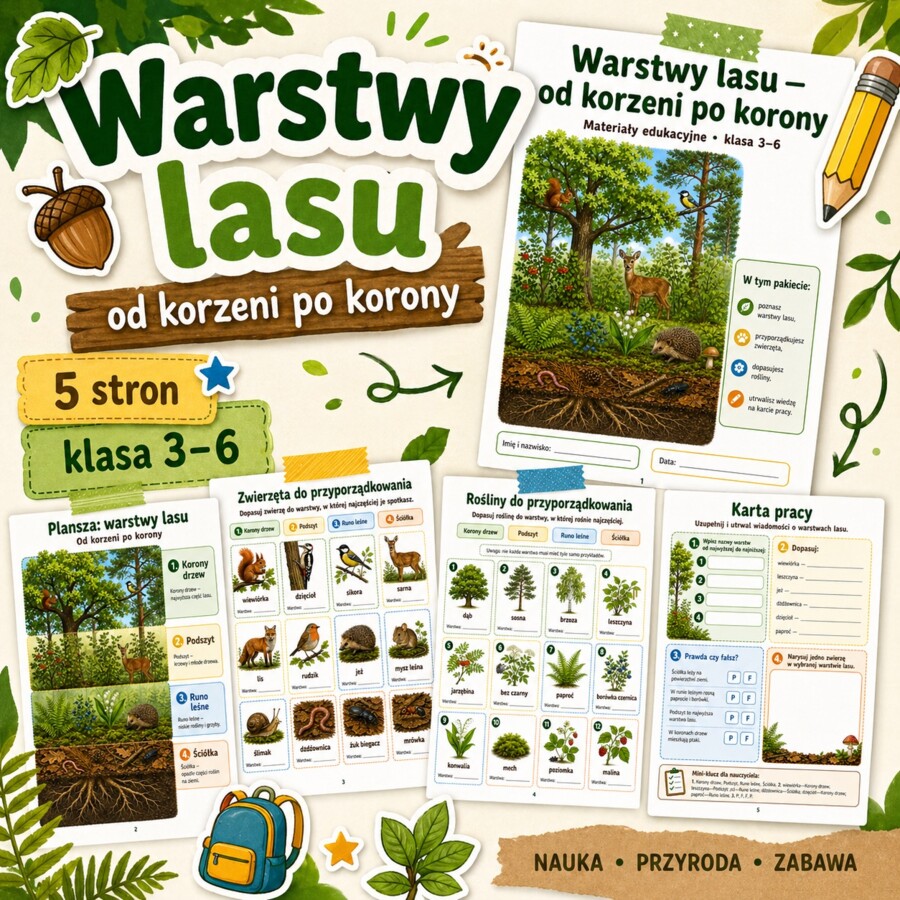 Warstwy lasu - od korzeni po korony