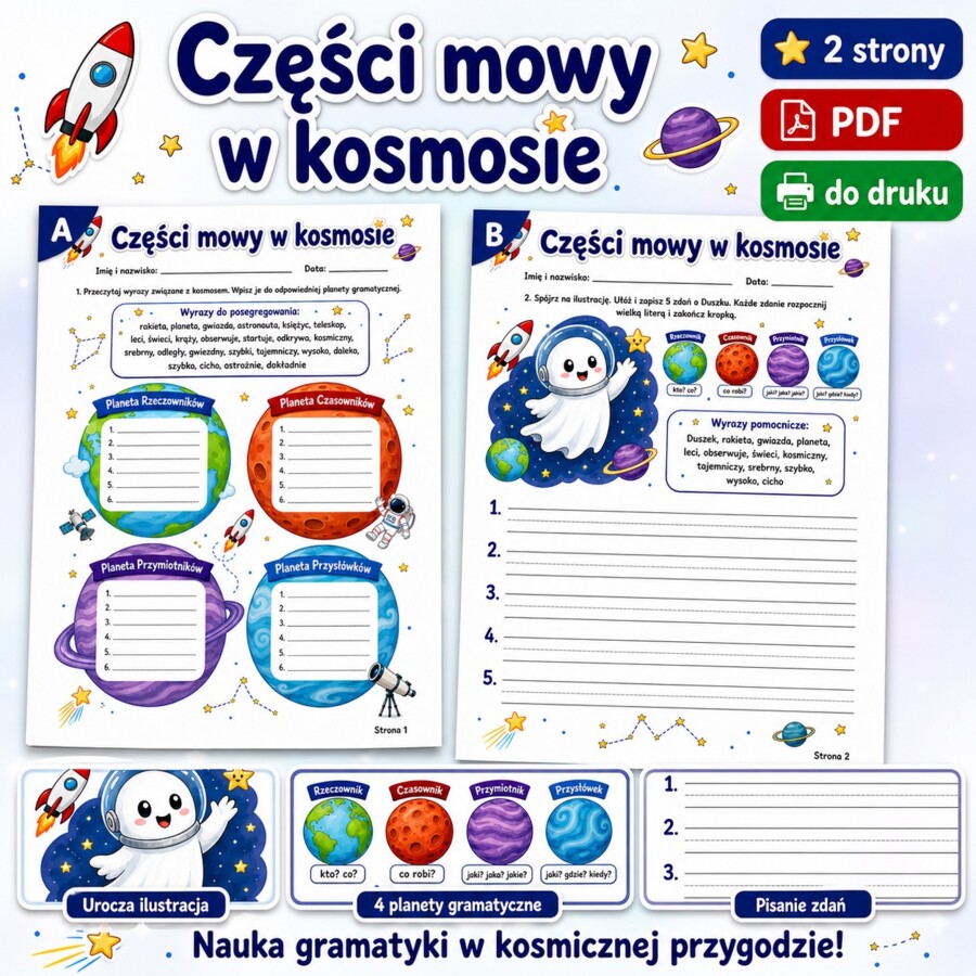 Części mowy w kosmosie
