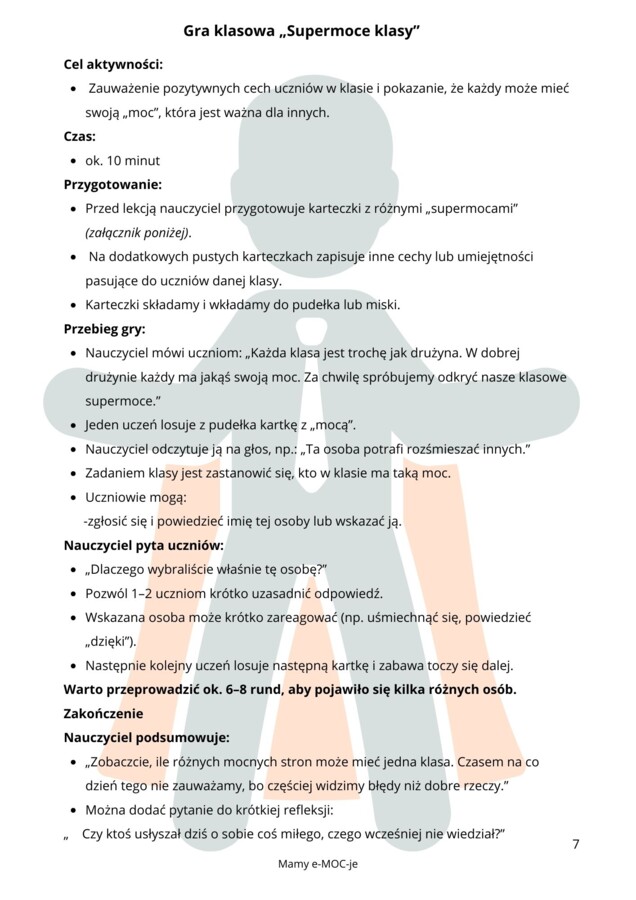 „Dobra klasa – 5 scenariuszy lekcji wychowawczych dla klas 4–8”