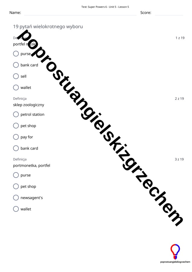 Super Powers 6 – Unit 5 – testy