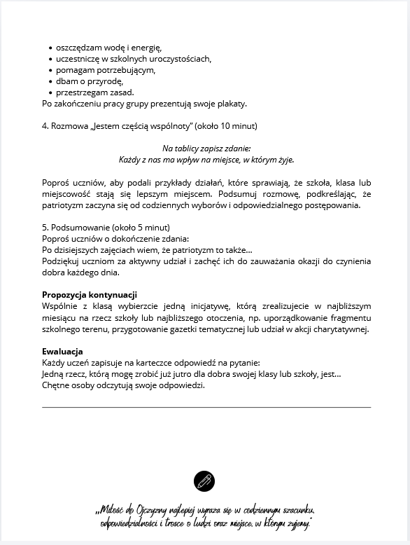 36  scenariuszy  godzin wychowawczych kl 4 PLAN PRACY WYCHOWAWCZEJ