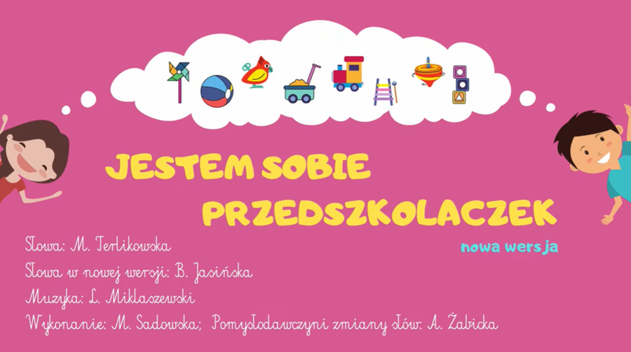 Jestem sobie przedszkolaczek - NOWA WERSJA 2020 - instrumentalna - piosenka dla przedszkolaków