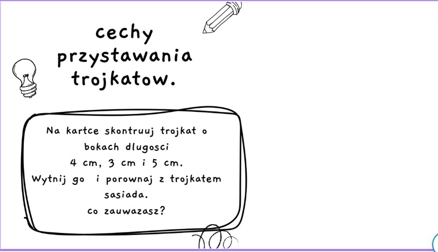 Cechy przystawania trójkątów