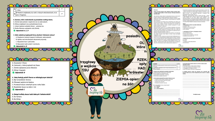 Mitologia – Jak starożytni Grecy wyobrażali sobie świat? – prezentacja + scenariusz + karta pracy