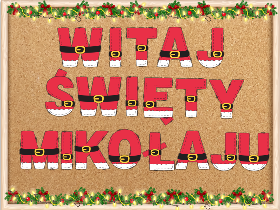 WITAJ ŚWIĘTY MIKOŁAJU - napis