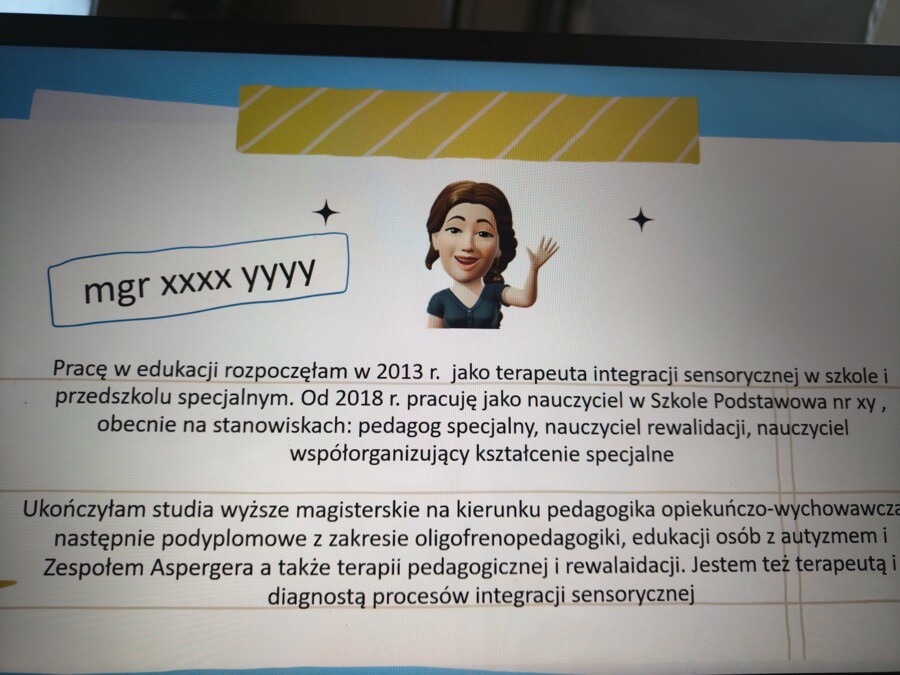 Prezentacja dorobku zawodowego na nauczyciela mianowanego – pedagog specjalny, rewalidacja, współorganizowanie kształcenia
