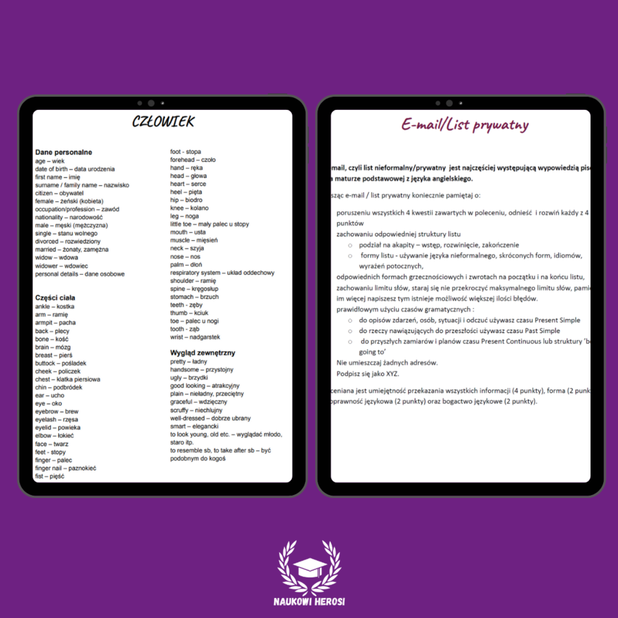 Notatki maturalne - Angielski P+R