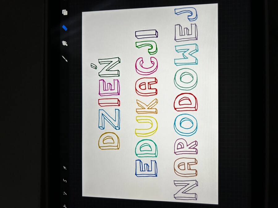 Girlanda i napis Dzień Edukacji Narodowej