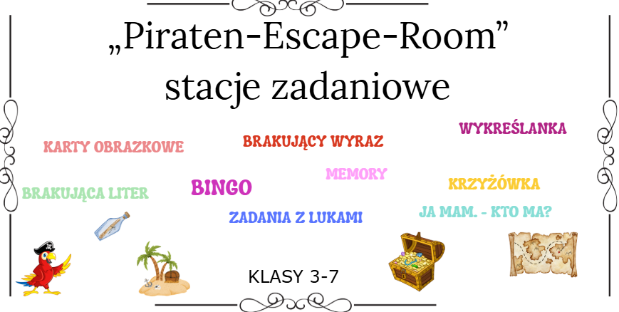 Stacje zadaniowe - Piraci - Język niemiecki