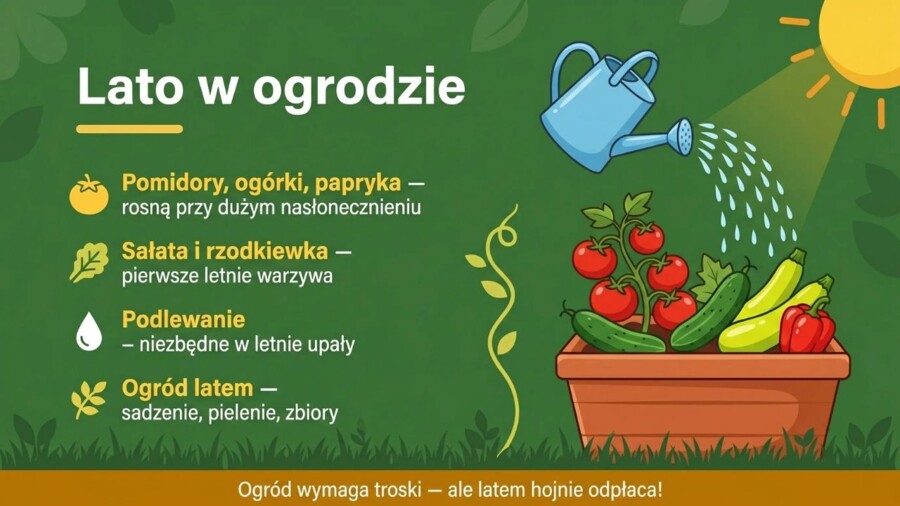 Lato – gazetka szkolna i zestaw 20 plansz edukacyjnych do druku