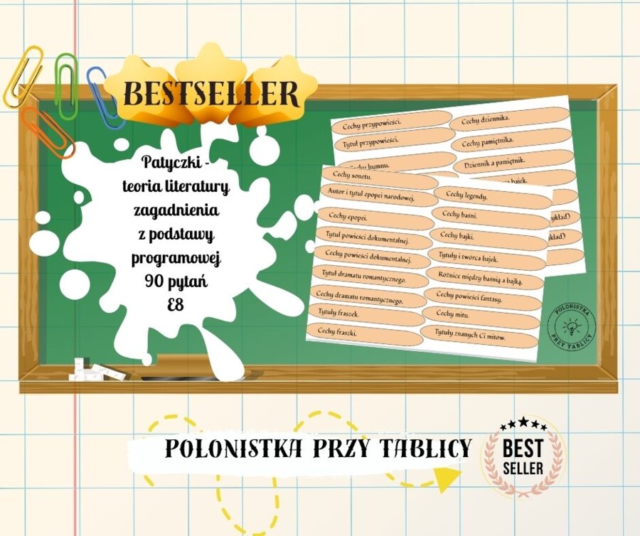 Patyczki: teoria literatury - zagadnienia z podstawy programowej