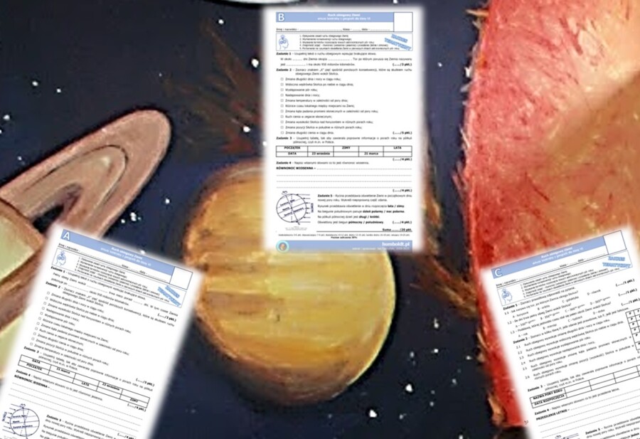 Ruch obrotowy - sprawdzian