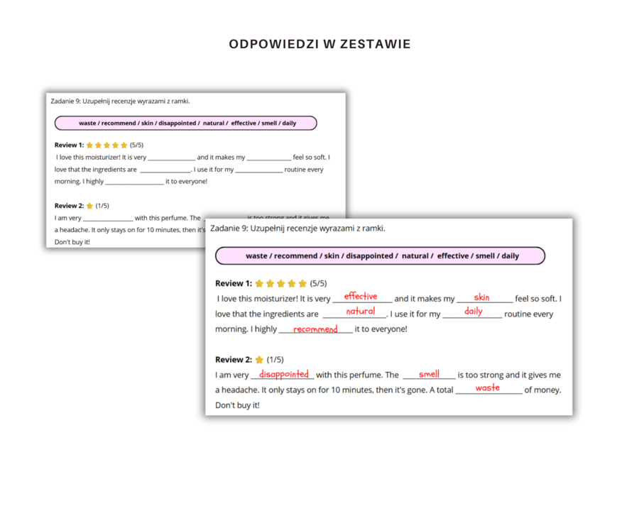 Karty tematyczno-leksykalne: Świat Beauty - kosmetyki, biżuteria, perfumy