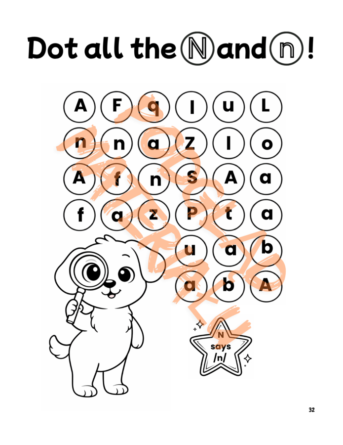 Dot & Read Level 1 – alfabet angielski i pierwsze sight words | 81 stron PDF | 3–7 lat