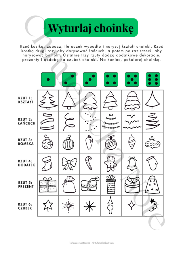 Wyturlaj choinkę - kreatywna gra bożonarodzeniowa dla dzieci i rodziny