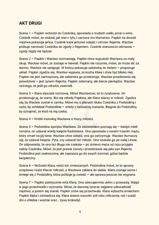 Zemsta - streszczenie szczegółowe i analiza