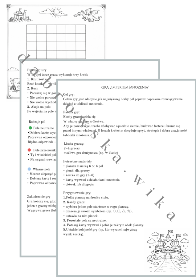 Gra "Imperium Mnożenia"