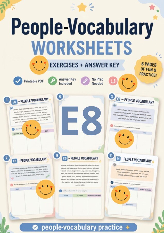 E8  – PEOPLE VOCABULARY