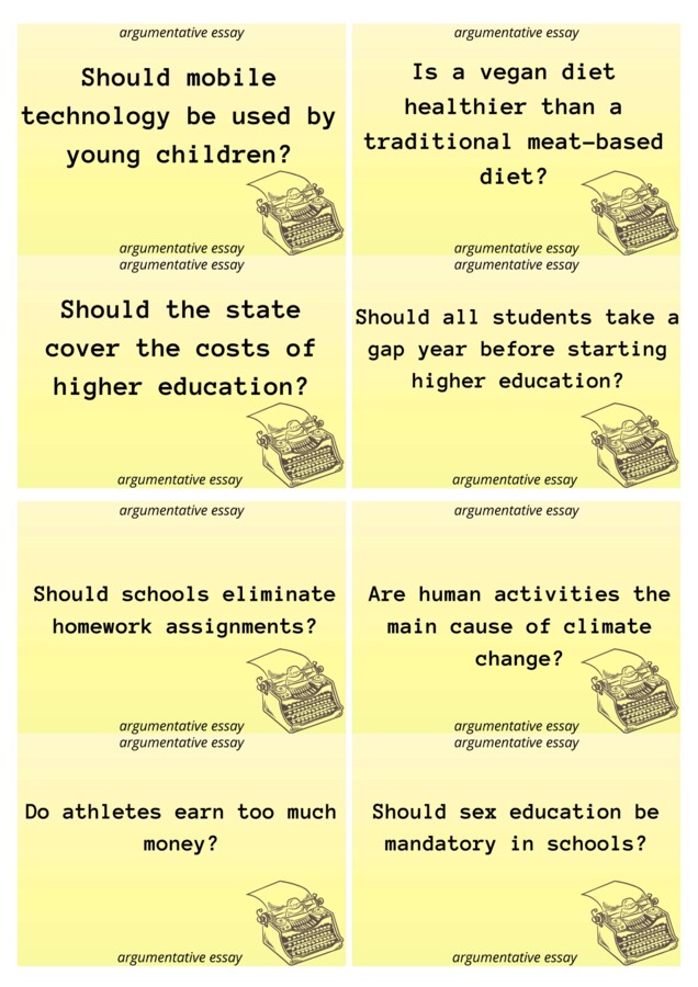 Argumentative essay topics matura