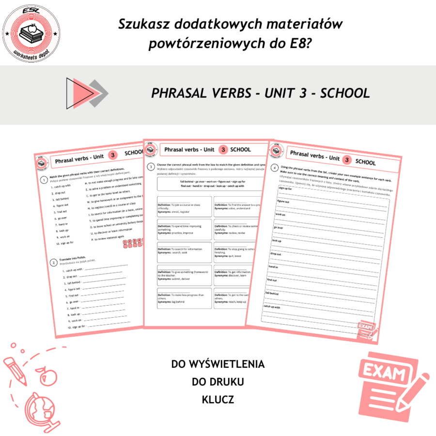 Phrasal verbs cz.3 School