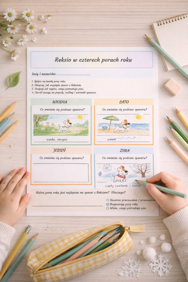 Reksio w czterech porach roku