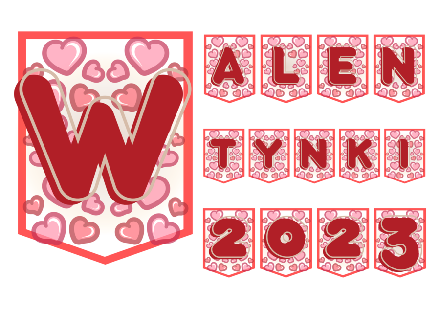 Walentynki - Napis, girlanda