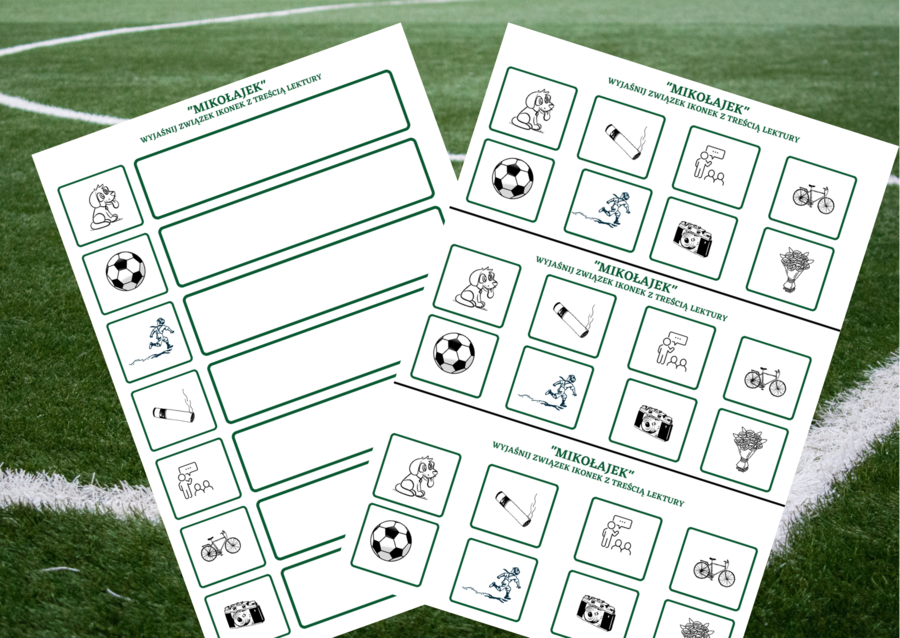 "MIKOŁAJEK" – ikonki – wklejki – karta pracy – lektury 4-6