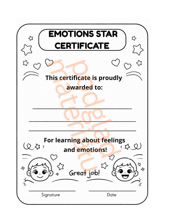 Emotions & Feelings for Kids – emocje po angielsku | kolorowanka i karty pracy PDF